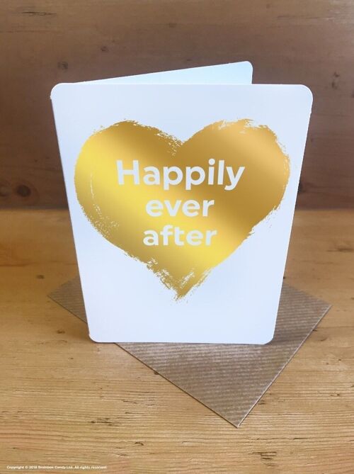 Happily Ever After Funny Wedding Small Card