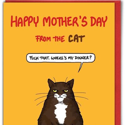 Funny Mother's Day Card - From the Cat