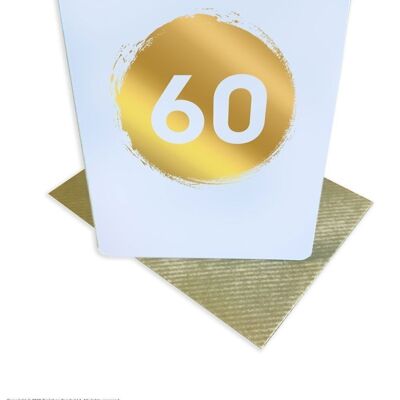 Tarjeta pequeña de cumpleaños de 60 años