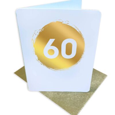 Petite carte d'anniversaire du 60e âge