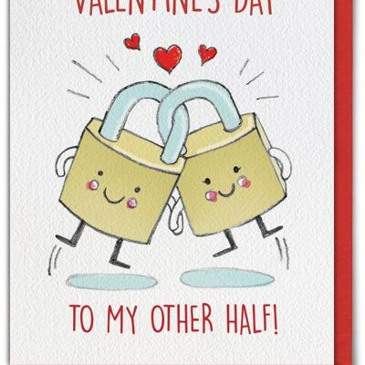 Otra mitad divertida tarjeta de San Valentín