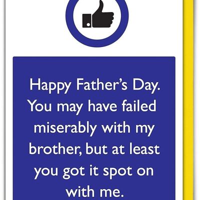 Día del padre Spot On With Me - Brother Card
