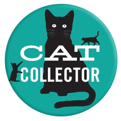 Badge de collectionneur de chat drôle