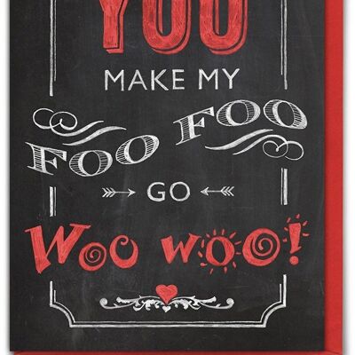 Tarjeta de San Valentín divertida de Woo Woo