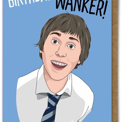 Tarjeta de cumpleaños divertida de cumpleaños Wanker