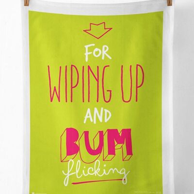 Bum Flicking Funny Tea Towel