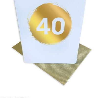 40. Geburtstag kleine Karte