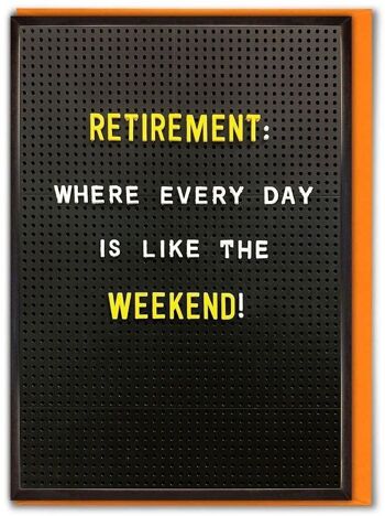 La retraite comme la carte de retraite drôle de week-end 1