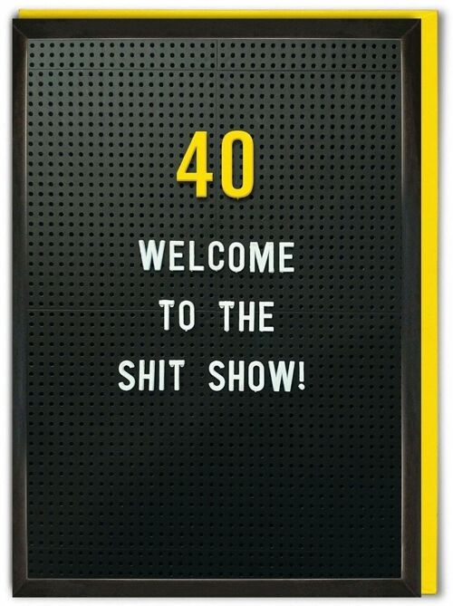 Funny Age Card - 40 Shit Show