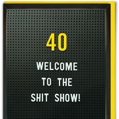 Lustige Alterskarte – 40 Shit Show