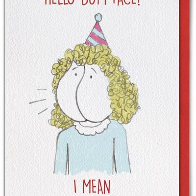 Sister Bum Face Funny Sister Card