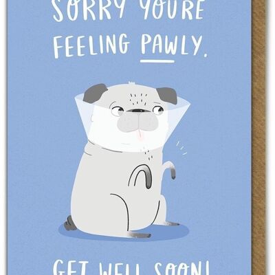 Pawly Get Well Soon Funny Get Well Card