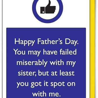 Spot On With Me Father's Day - Sister Card