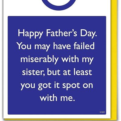 Spot On With Me Father's Day - Sister Card