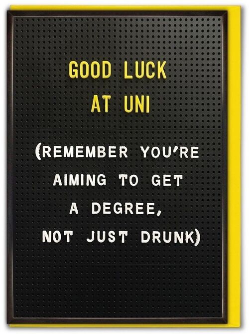 Good Luck At Uni Funny Good Luck Uni Card