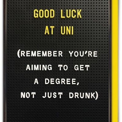 Good Luck At Uni Funny Good Luck Uni Card