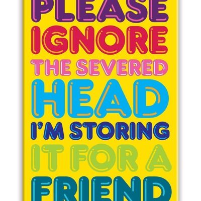 Funny Severed Head Fridge Magnet