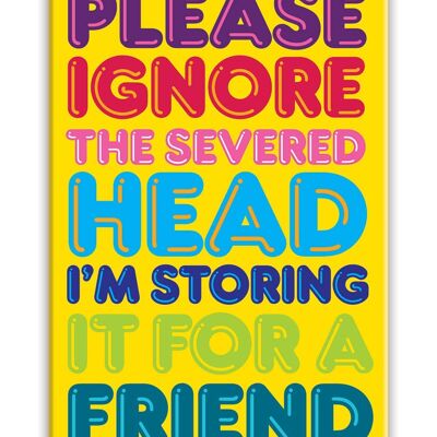 Funny Severed Head Fridge Magnet