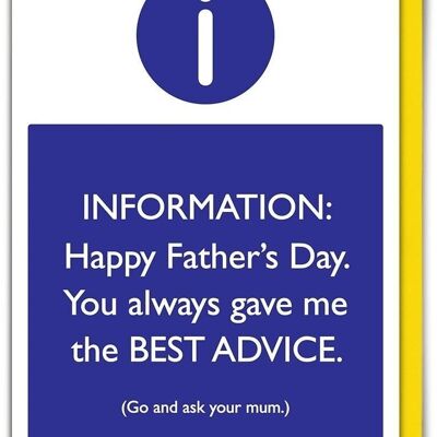 El mejor consejo divertido tarjeta del día del padre