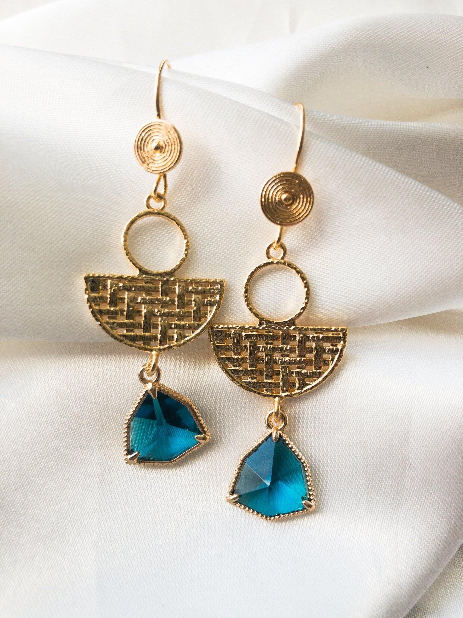 LIEBE OHRRINGE - blau