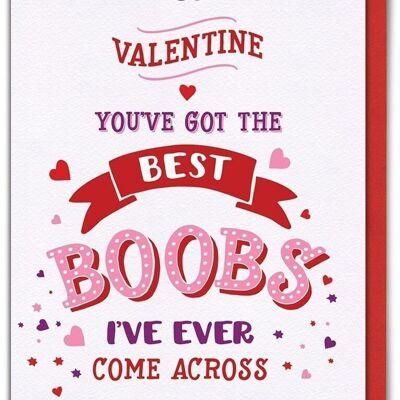 Meilleure carte de Saint-Valentin drôle de seins