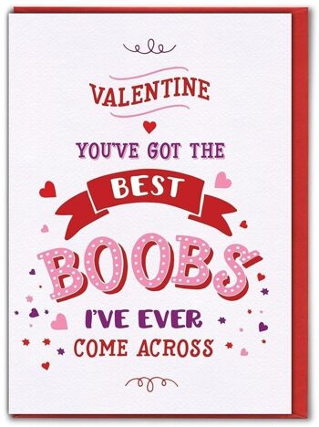 Meilleure carte de Saint-Valentin drôle de seins 1