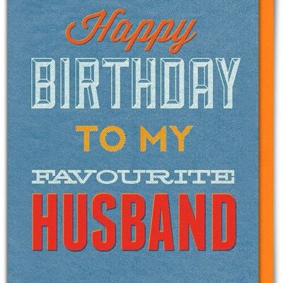 Favourite Husband Birthday Card
