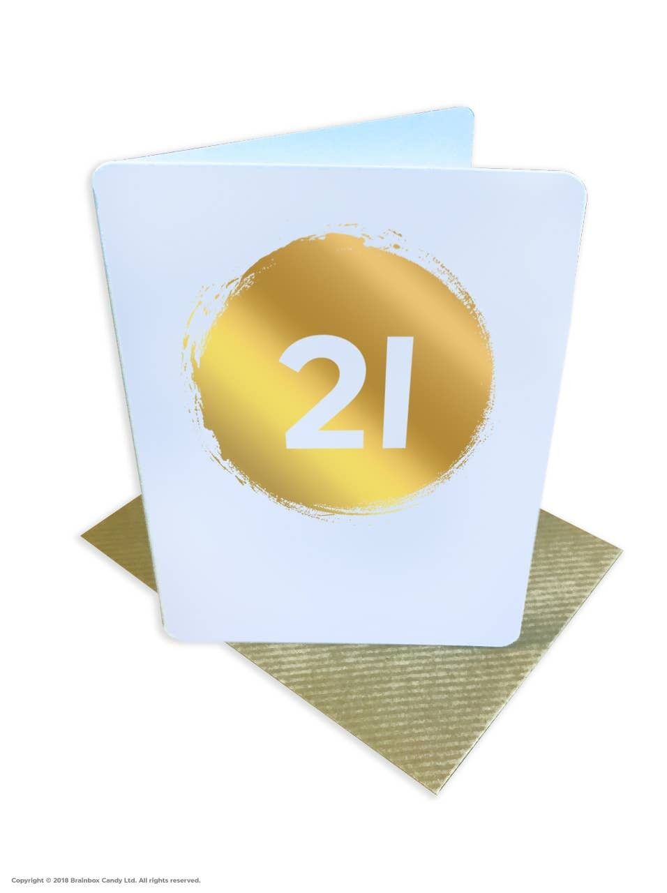 Tarjeta pequeña de cumpleaños de 21 años