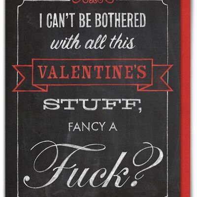 Can't Be Bothered Funny Valentines Card