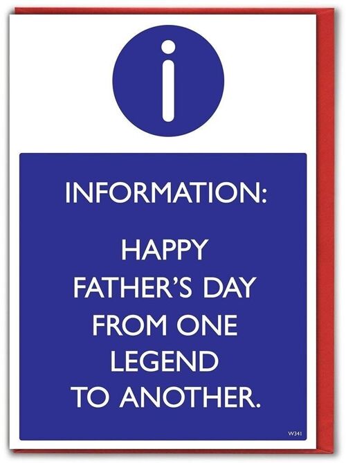 One Legend To Another Funny Father's Day Card