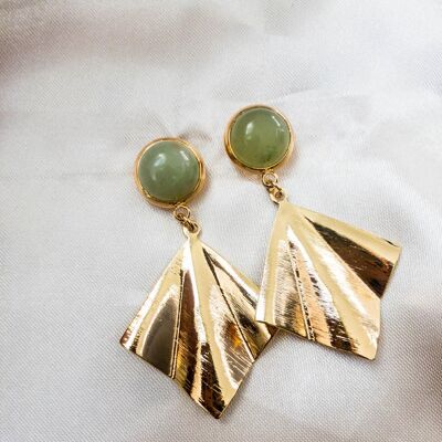 MANON earrings - Green Amazonite