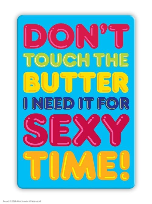 Funny Butter Sexy Time Fridge Magnet