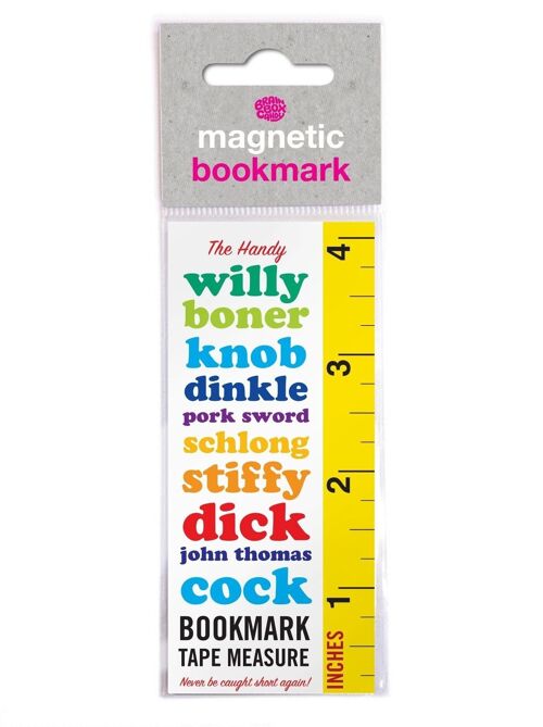 Cock Measure Funny Magnetic Bookmark