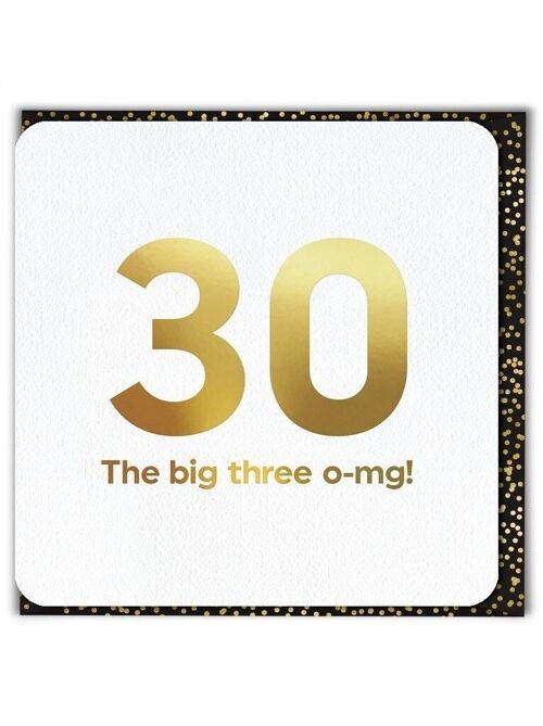 Big Three OMG30th Birthday Card