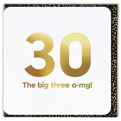 Big Three OMG30th Birthday Card