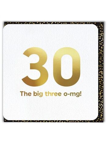 Carte d'anniversaire Big Three OMG30th 1