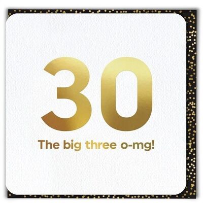 Big Three OMG30th Birthday Card