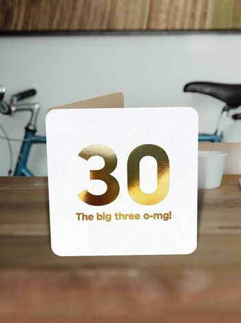 Carte d'anniversaire Big Three OMG30th 2