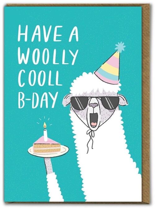 Woolly Cooll B Day Funny Birthday Card