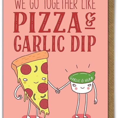 Pizza und Dip lustige Geburtstagskarte