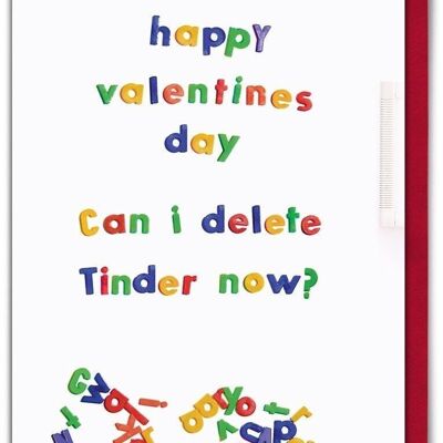Puis-je supprimer Tinder ? Carte de Saint Valentin drôle
