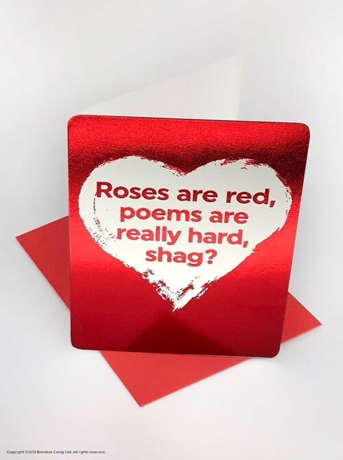 Poems Are Hard Funny Valentines Small Card