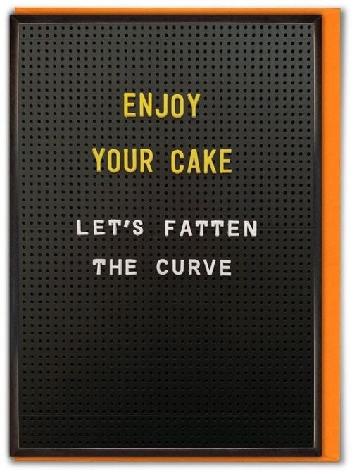 Cake Fatten Curve Funny Isolation Card
