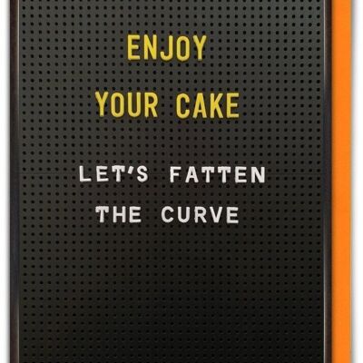 Carte d'isolement drôle de courbe d'engraissement de gâteau