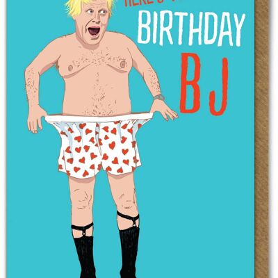 Biglietto di compleanno divertente BJ di compleanno