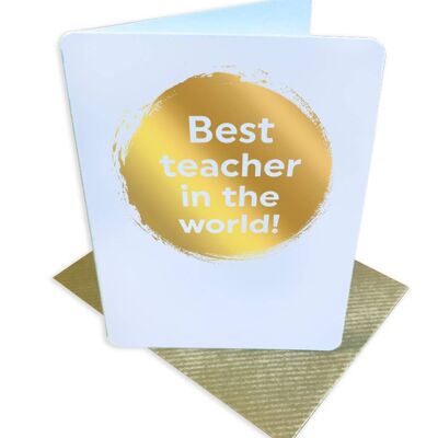 Tarjeta Pequeña Best Teacher Funny Teacher