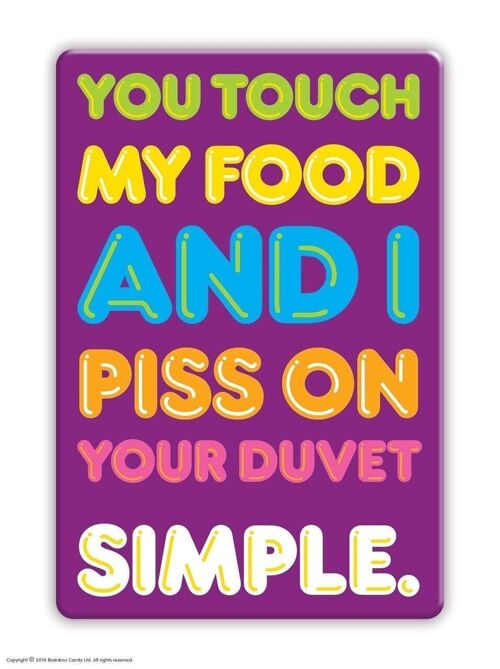 Funny Touch My Food Fridge Magnet