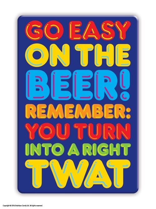 Funny Beer Twat Fridge Magnet