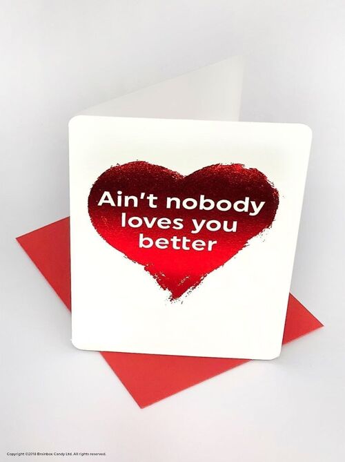Aint Nobody Loves You Better Funny Valentines Small Card