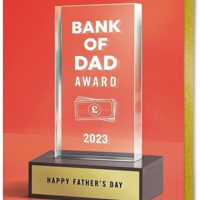 Carte de fête des pères de la banque de papa